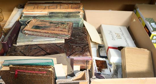 Victorian musical photograph album, 6 x CDV & cabinet albums, 16 snapshot albums, & qty of photographs and ephemera